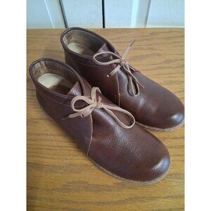 B.O.C. Brown Leather Nadia Chukka Boot Size 7M With Rubber Sole